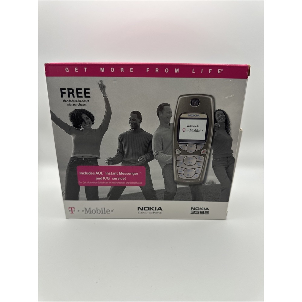 Nokia 3595 Vintage Cell Phone New Open Box Factory Sealed Complete Kit Charger